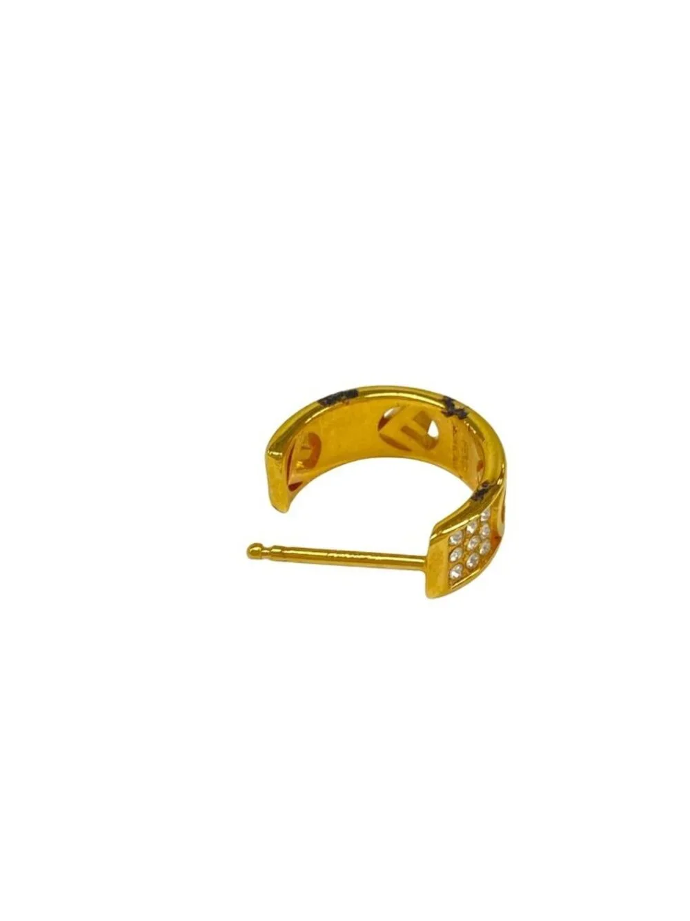 Fendi Earrings F is Fendi Gold Clear